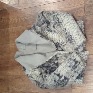 Anthropologie Faux Suede and Faux Fur Reversible jacket